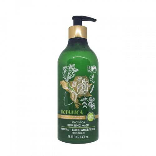 Маска-восстановление ЧЕРНЫЙ ТМИН, БЕСЦВЕТНАЯ ХНА BOTANICA Bio World, 490 мл фото 1 &mdash; TD-EX.RU