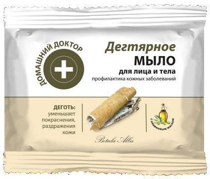 Мыло для лица и тела Дегтярное Домашний доктор, 70 г фото 1 &mdash; TD-EX.RU