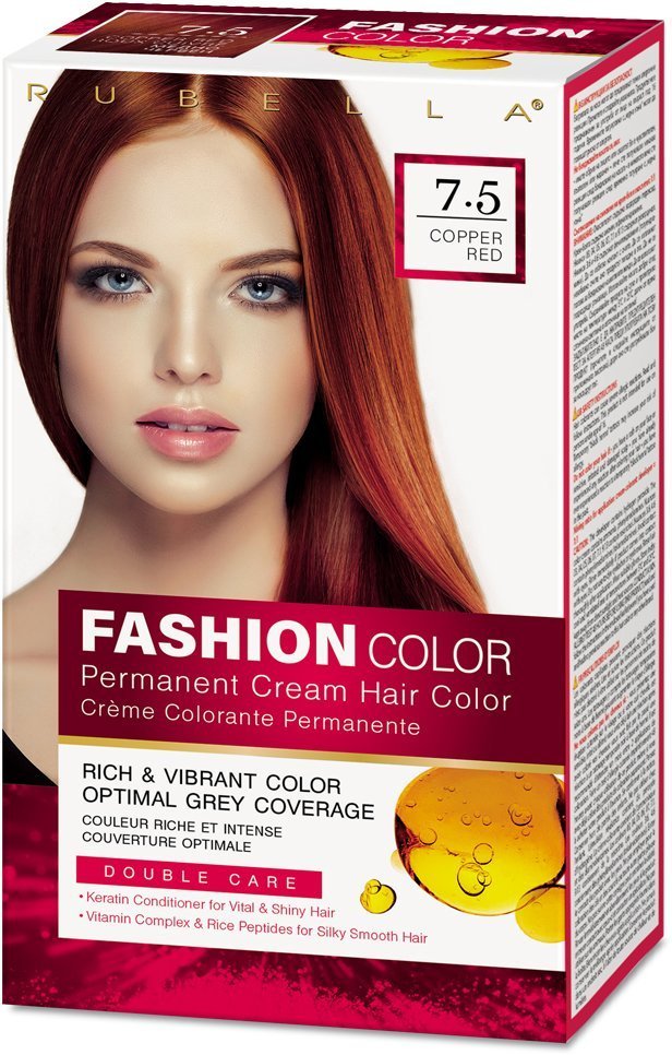 Стойкая крем-краска для волос Rubella Fashion Color 7.5 Медно-красный, 50 мл фото 1 &mdash; TD-EX.RU