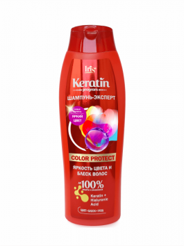 Шампунь-эксперт COLOR PROTECT Яркость цвета и блеск волос KERATIN PROGRAM Iris, 400 мл &mdash; TD-EX.RU