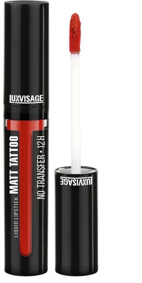Матовая стойкая жидкая губная помада для губ MATT TATTOO No transfer 12H тон 109 CLASSIC RED, Luxvisage фото 1 &mdash; TD-EX.RU
