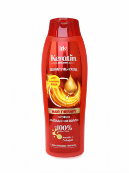 Шампунь-уход HAIR THERAPY Против выпадения волос KERATIN PROGRAM Iris, 400 мл &mdash; TD-EX.RU
