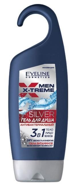 Гель для душа антибактериальный 3в1 - SILVER серии MEN X-TREME, 250мл фото 1 &mdash; TD-EX.RU