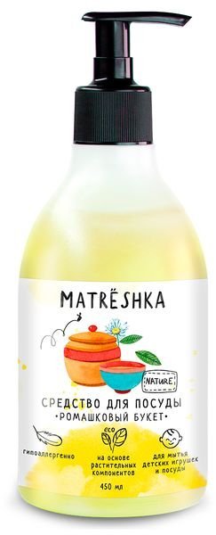 Средство для мытья посуды ЭКО Ромашковый букет Matrёshka, 450 мл фото 1 &mdash; TD-EX.RU