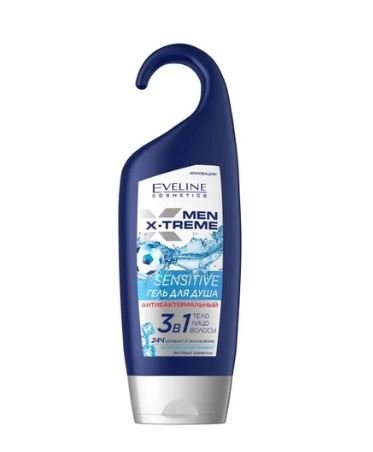 Гель для душа антибактериальный 3в1 - SENSITIVE серии MEN X-TREME Eveline, 250мл фото 1 &mdash; TD-EX.RU