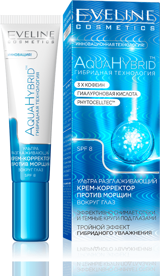 Крем-корректор против морщин вокруг глаз Aqua Hybrid ультра разглаживающий Eveline, 15 мл фото 1 &mdash; TD-EX.RU