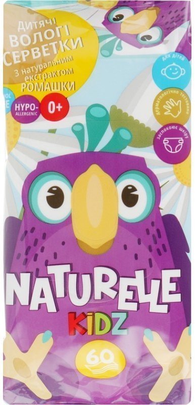 Влажные салфетки детские Ромашка Naturelle Kidz, 60 шт фото 1 &mdash; TD-EX.RU