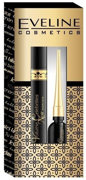 Подарочный набор Duo Celebrity Noir Set объемная тушь для ресниц + подводка для глаз Eveline, 3 мл + 8 мл фото 1 &mdash; TD-EX.RU