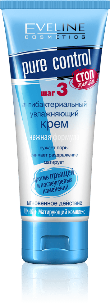 Крем антибактериальный Pure Control против прыщей Eveline, 75 мл фото 1 &mdash; TD-EX.RU