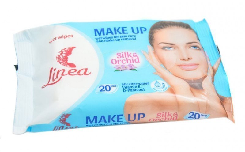 Влажные салфетки для снятия макияжа Linea Make UP Silk&Orchid 20 шт фото 1 &mdash; TD-EX.RU