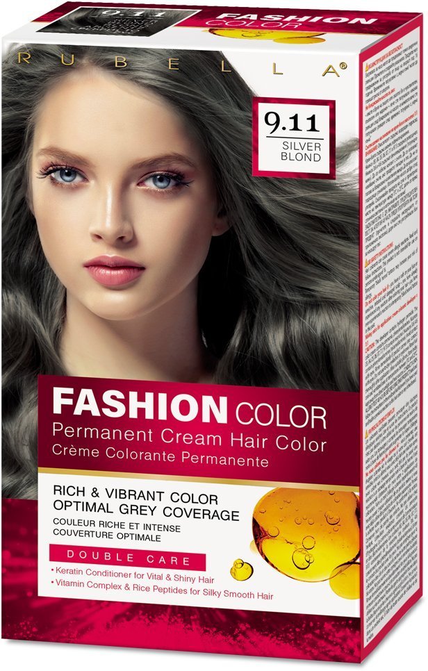 Стойкая крем-краска для волос Rubella Fashion Color 9.11 Серебряный блонд, 50 мл фото 1 &mdash; TD-EX.RU