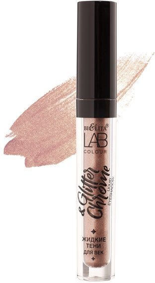 Жидкие тени для век Glitter&Chrome LAB colour 01 Hey, Nude Белита, 2,6мл фото 1 &mdash; TD-EX.RU