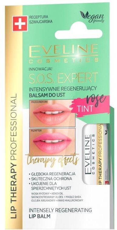 Бальзам для губ интенсивно регенерирующий rose tint lip therapy professional sos expert Eveline, 10 г фото 1 &mdash; TD-EX.RU