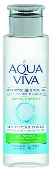 Матирующий тоник Aqua Viva для жирной и комбинированной кожи Romax, 200 мл фото 1 &mdash; TD-EX.RU