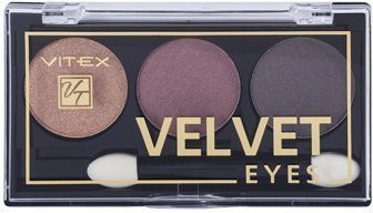 Компактные тени для век Витэкс, VELVET EYES Тон 03 Burgundy фото 1 &mdash; TD-EX.RU