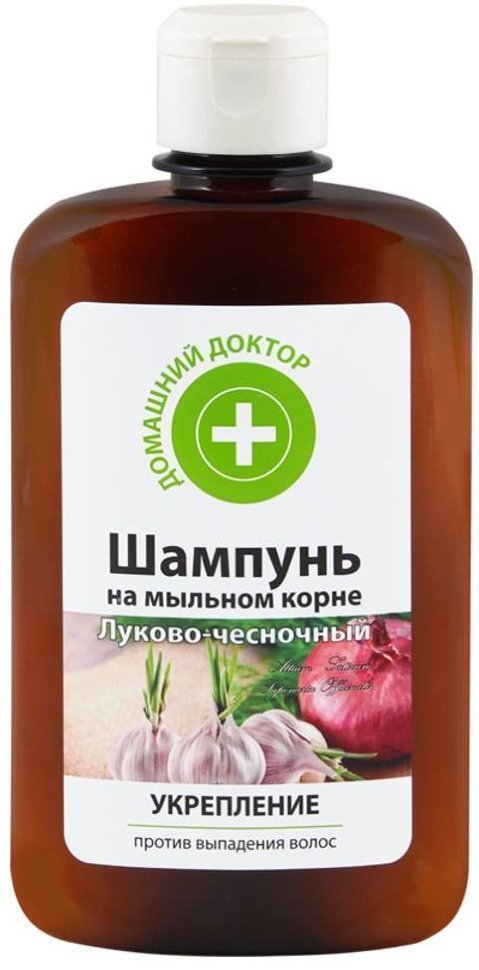 Шампунь Луково-чесночный Укрепление Домашний доктор, 300 мл фото 1 &mdash; TD-EX.RU