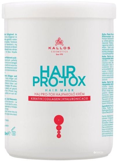 Маска для волос Hair Pro-Tox с кератином, коллагеном и гиалуроновой кислотой Kallos, 1000 мл фото 1 &mdash; TD-EX.RU