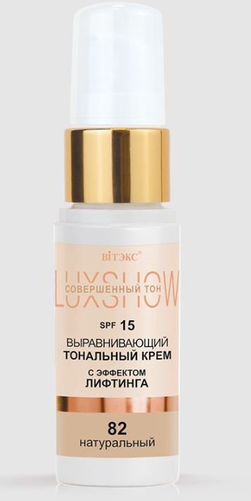 Выравнивающий ТОНАЛЬНЫЙ КРЕМ С ЭФФЕКТОМ ЛИФТИНГА SPF15 Тон 82 Натуральный LuxShow Витэкс, 30 мл фото 1 &mdash; TD-EX.RU