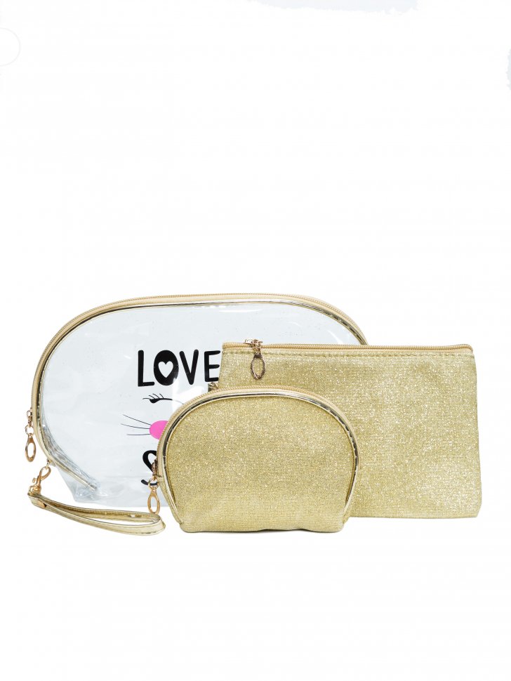 Набор косметичек 3 в 1 LOVE TO SMILE 23*15*7 см INDIVIDUAL VISION  фото 1 &mdash; TD-EX.RU