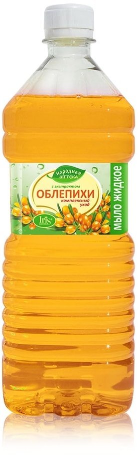 Мыло жидкое "Народная аптека" с экстрактом облепихи Iris, 1000 мл фото 1 &mdash; TD-EX.RU