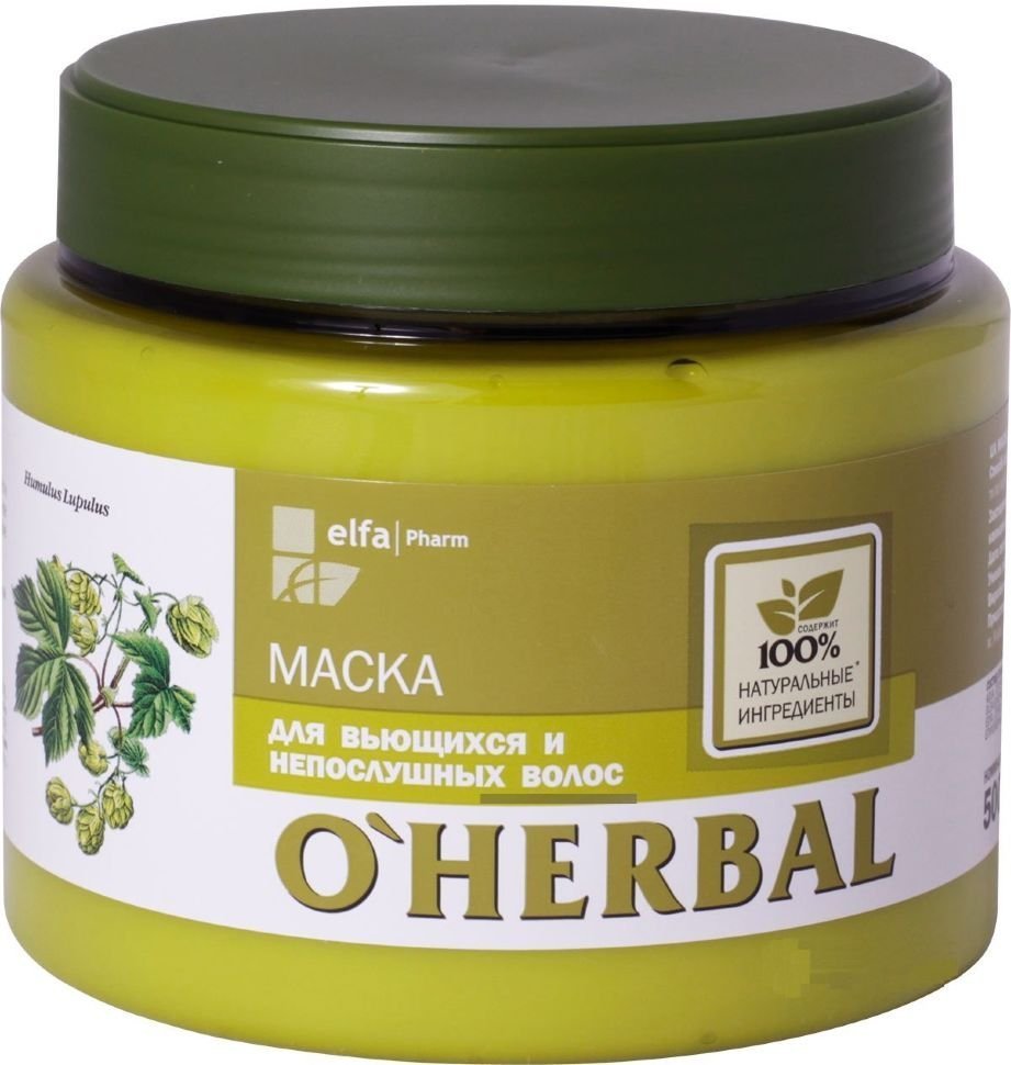 Маска для вьющихся и непослушных волос O’Herbal, 500 мл фото 1 &mdash; TD-EX.RU