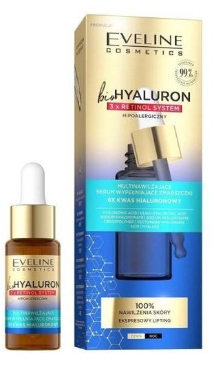 Мультиувлажняющая сыворотка заполняющая морщины день/ночь bioHYALURON 3 x RETINOL SYSTEM, 18мл фото 1 &mdash; TD-EX.RU
