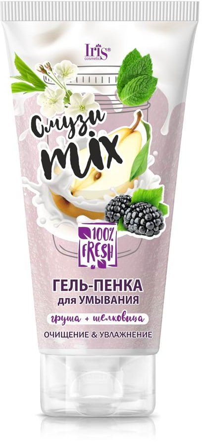 Гель-пенка для умывания груша+шелковица Смузи miх IRIS, 170 г.   фото 1 &mdash; TD-EX.RU