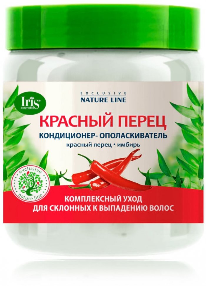 Кондиционер-ополаскиватель для волос "Красный перец" EXCLUSIVE NATURE LINE Iris, 500 мл   фото 1 &mdash; TD-EX.RU