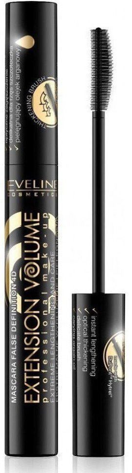 Тушь для ресниц Экстремальная длина и уход Extension Volume Professional Make-Up Eveline, 10 мл фото 1 &mdash; TD-EX.RU