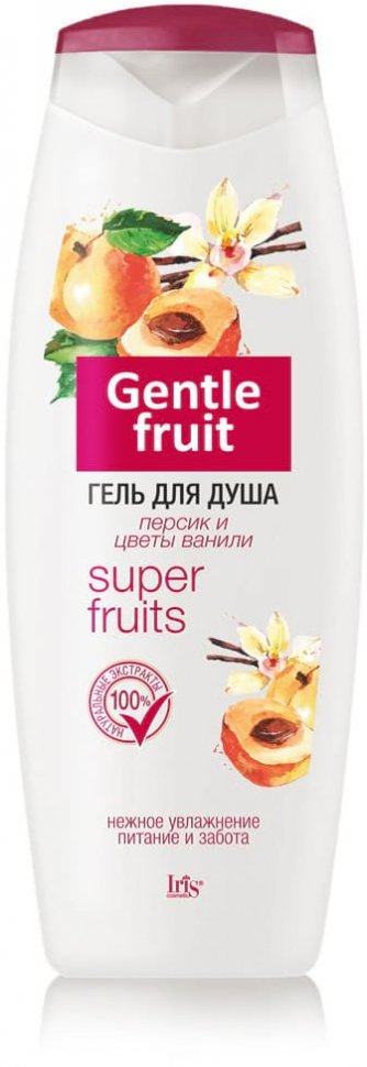 Гель для душа Персик и цветы ванили GENTLE FRUIT Iris, 400 мл фото 1 &mdash; TD-EX.RU