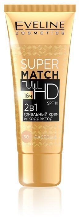 Тональный крем Super Match Full HD 2 в 1 №60 Eveline, 30 мл фото 1 &mdash; TD-EX.RU