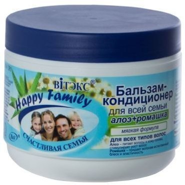 Бальзам-кондиционер для волос "Алоэ+Ромашка" Happy Family Витэкс, 500 мл фото 1 &mdash; TD-EX.RU