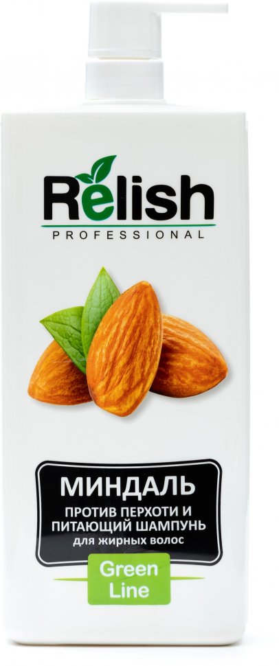 Шампунь против перхоти "Питающий шампунь" МИНДАЛЬ GREEN LINE RELISH PROFESSIONAL, 1100 мл.   фото 1 &mdash; TD-EX.RU