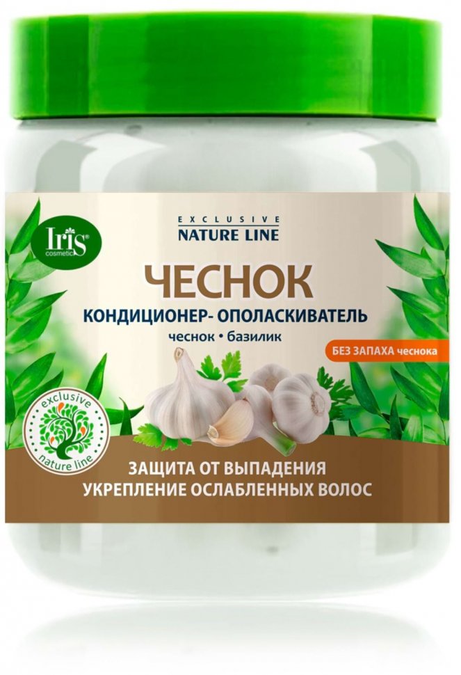 Кондиционер-ополаскиватель для волос "Чеснок" EXCLUSIVE NATURE LINE Iris, 500 мл фото 1 &mdash; TD-EX.RU