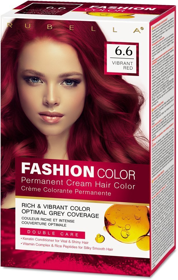 Стойкая крем-краска для волос Rubella Fashion Color 6.6 Яркий красный, 50 мл фото 1 &mdash; TD-EX.RU