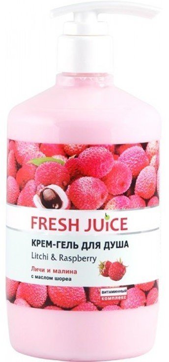 Крем-гель для душа "Litchi & Raspberry" Fresh Juice, 750 мл фото 1 &mdash; TD-EX.RU
