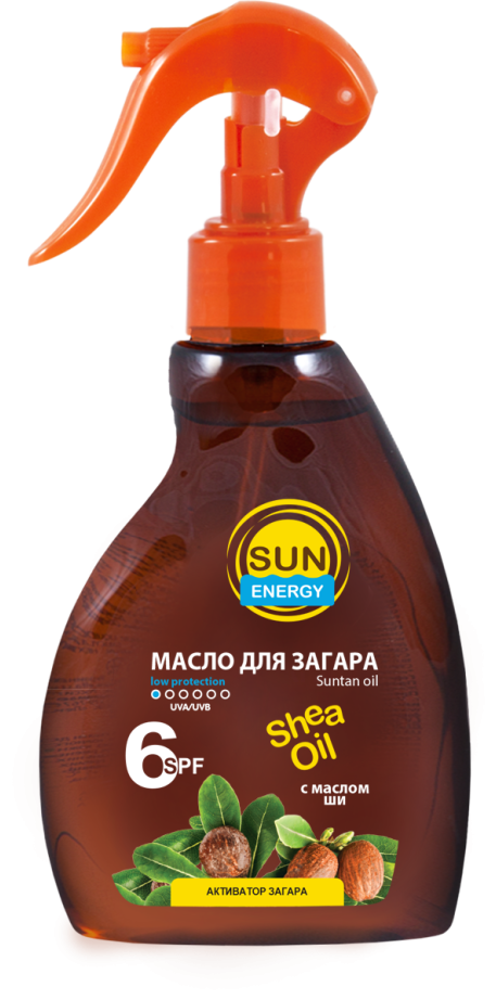 Масло для загара с маслом Ши SPF 6 SUN ENERGY, 200 мл фото 1 &mdash; TD-EX.RU