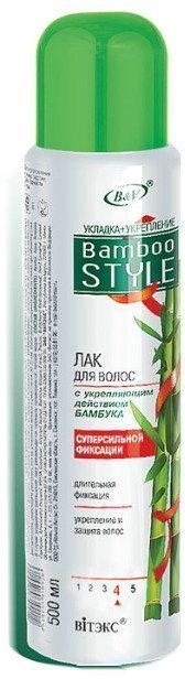 Лак для волос суперсильной фиксации с экстрактом бамбука ЗАПАСКА Витэкс, 500 мл фото 1 &mdash; TD-EX.RU
