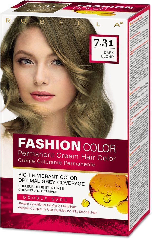 Стойкая крем-краска для волос Rubella Fashion Color 7.31 Темно-русый, 50 мл фото 1 &mdash; TD-EX.RU