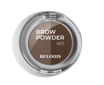 Тени для бровей BROW POWDER SET тон 02 brown RELOUIS   фото 1 &mdash; TD-EX.RU