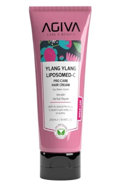Крем-кондиционер для волос YLANG YLANG LIPOZOM C PRO CARE AGİVA, 250 мл  фото 1 &mdash; TD-EX.RU
