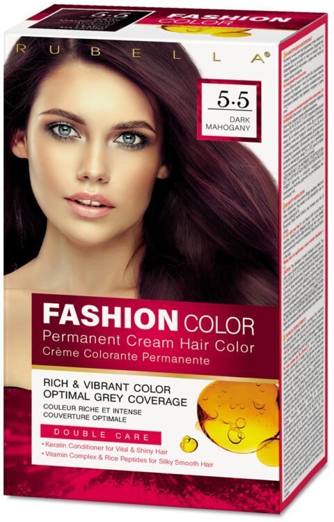 Стойкая крем-краска для волос Rubella Fashion Color 5.5 темный махагон, 50 мл фото 1 &mdash; TD-EX.RU