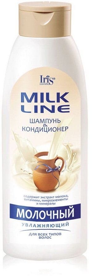 Шампунь-кондиционер «Молочный» увлажняющий для всех типов волос Iris, 1000 мл   &mdash; TD-EX.RU