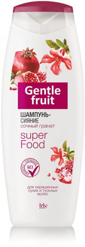 Шампунь-сияние Cочный гранат GENTLE FRUIT Iris, 400 мл  фото 1 &mdash; TD-EX.RU