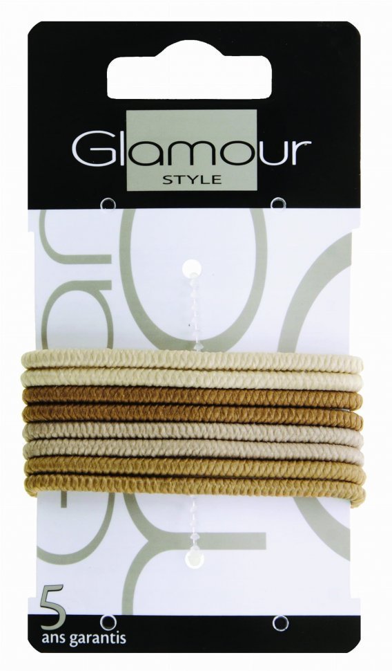 Inter-Vion Резинка для волос, без металлического соединения Glamour Paris, 8 шт фото 1 &mdash; TD-EX.RU