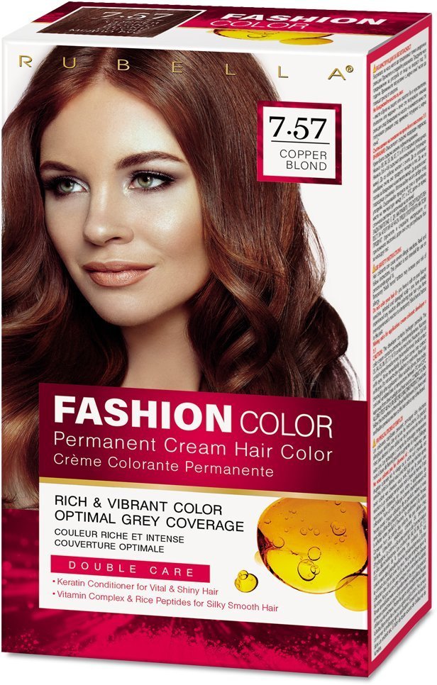 Стойкая крем-краска для волос Rubella Fashion Color 7.57 медный блонд  50 мл фото 1 &mdash; TD-EX.RU