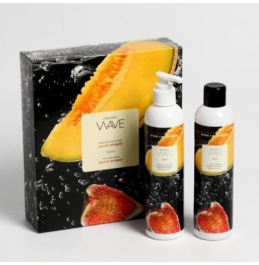 Подарочный набор Дыня Инжир Organic Wave Melon Inzhir: гель для душа 270 мл, крем для рук 200 мл фото 1 &mdash; TD-EX.RU