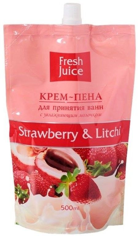 Крем-пена "Strawberry & Litch"ДП Fresh Juice, 500 мл фото 1 &mdash; TD-EX.RU