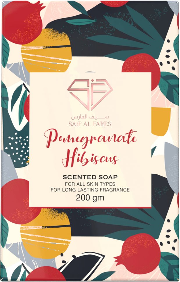 Душистое мыло POMEGRANATE HIBISCUS SAIF AL FARES, 200 гр  фото 1 &mdash; TD-EX.RU
