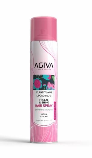 Лак для укладки волос YLANG YLANG LIPOZOM C PRO CARE AGİVA, 250 мл   фото 1 &mdash; TD-EX.RU